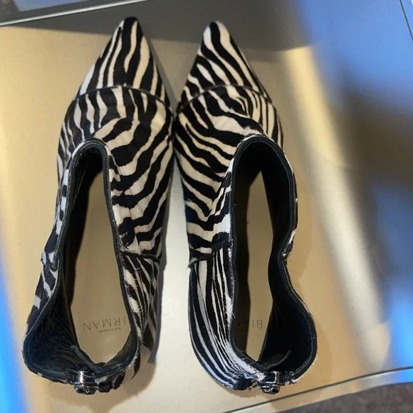 SOLD!!!!  ALEXANDRE BIRMAN PONY HAIR ZEBRA PRINT ZIP BOOTIE. 39.5 - Picture 7 of 11